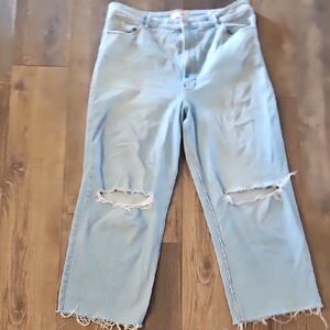 Light Blue Distressed Women's Jeans